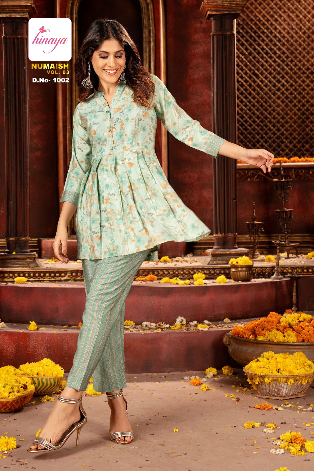 Numaish Vol 3 By Hinaya Modal Digital Printed Cord Set Top With Bottom Wholesale Online